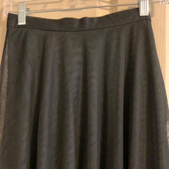 Adrianna Papell Evening Essentials Size 6 Black Skirt Long Lined Double Layers - Picture 2 of 7